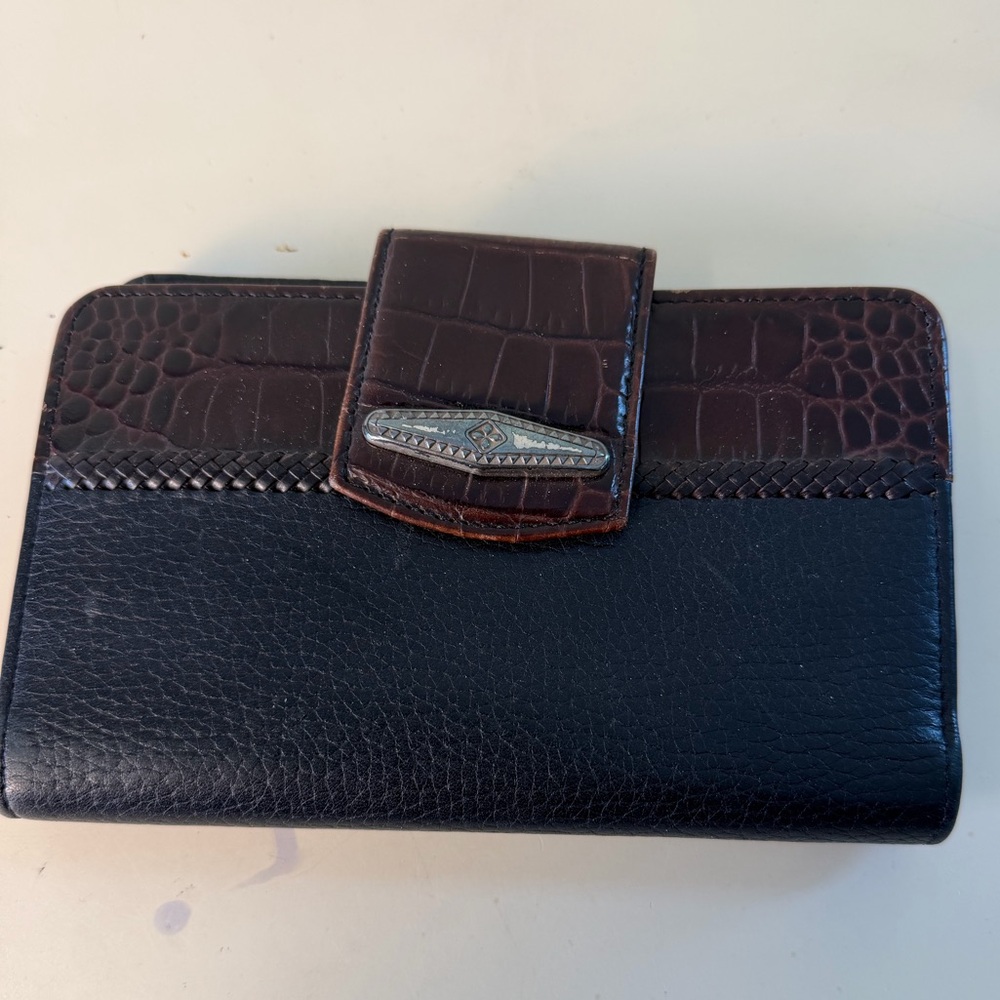 Brighton Pebbled Leather and Croc-Embossed
